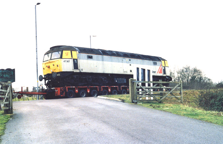 7367 takes a brake on its 3 day journey from Crewe to Sheringham, Feb 03, Photo Stratford 47 Group Collection