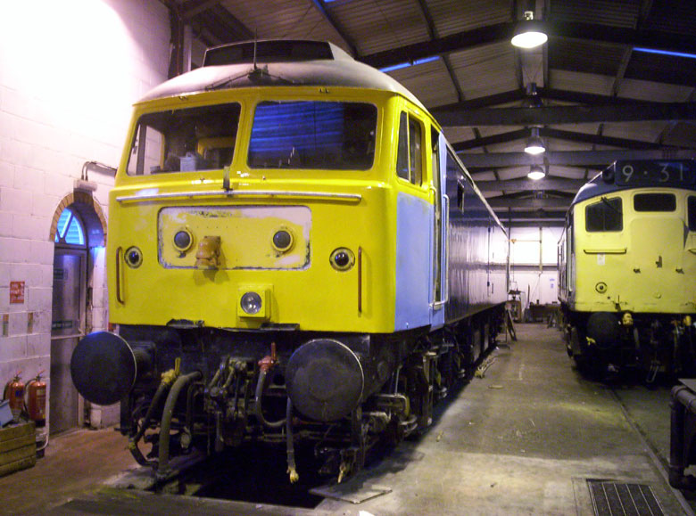 view of 47367 in BR Blue from number 2 end  14/05/09, Photo by Andr Kent