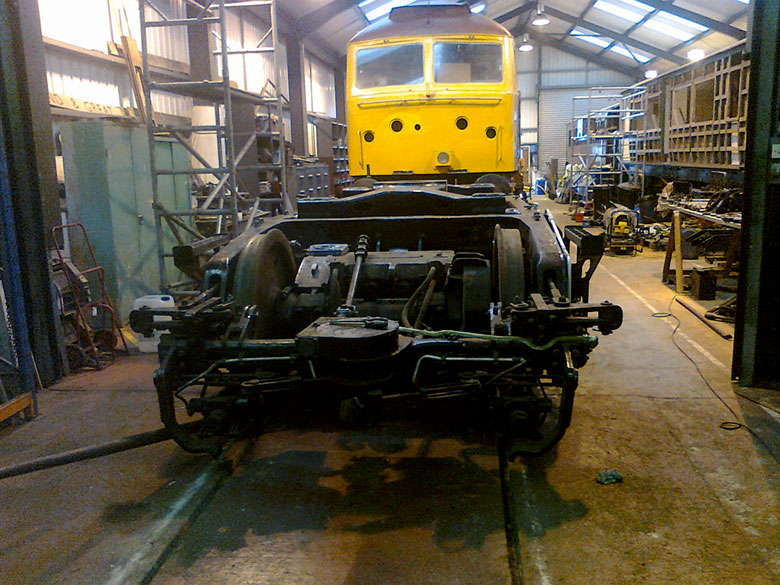 New replacement bogie in place before going under 47367, Photo by Andre Kent