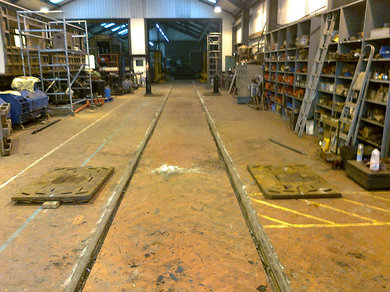 A view looking down the shed with the lifting being removed now the job is done, Photo by Andre Kent